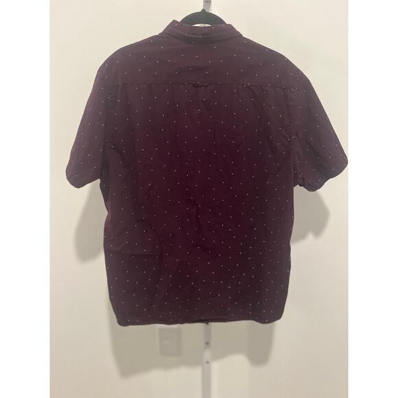 Denim & Flower Ricky Singh PLUM Button Up Shirt With White Dot - Picture 2 of 2